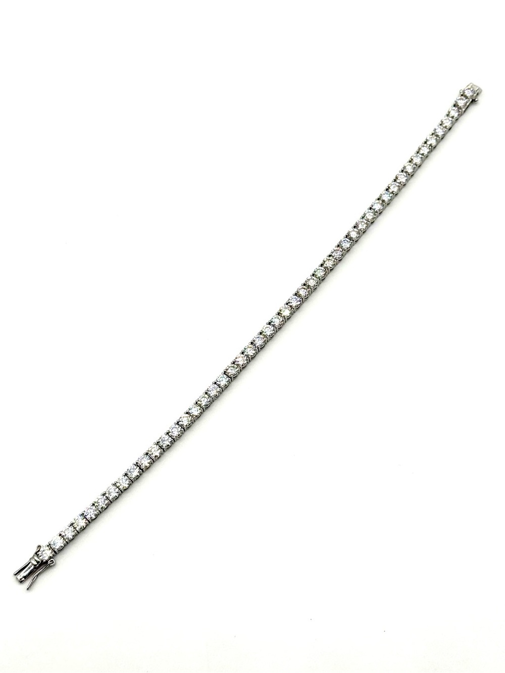 925 Silver, 13.5CTW Moissanite Tennis Bracelet - 7.5"